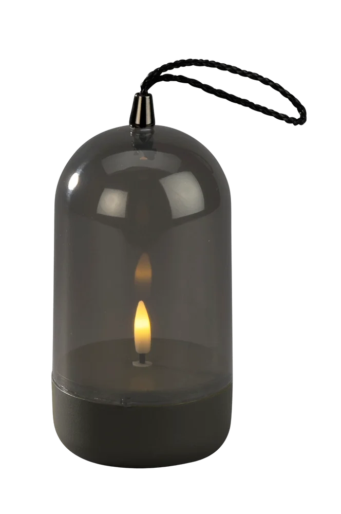 Bærbar lampe 14,5 cm B/O LED – Grå – Dekor | m v:5372083