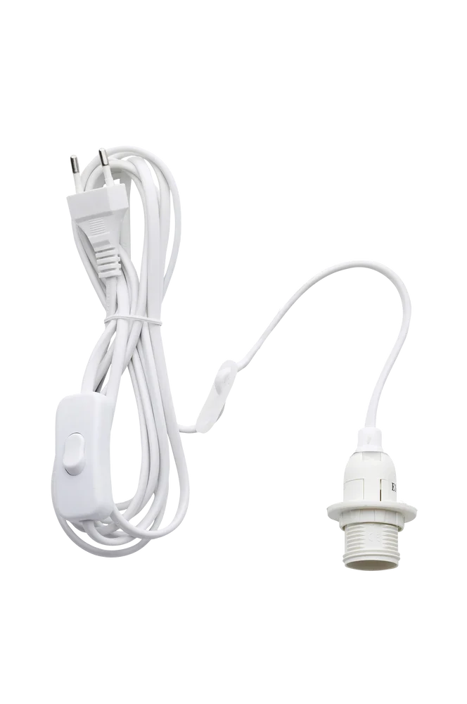 Ledningssett for papirstjerne, E14, 3,5 meter – Hvit – Belysning | m v:9452911 Ledningssett for papirstjerne, E14, 3,5 meter – Hvit – Belysning | m v:9452911