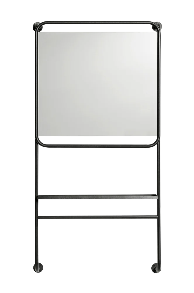 Speil med hylle Copenhagen 60 x 120 cm – Svart m v:4642433