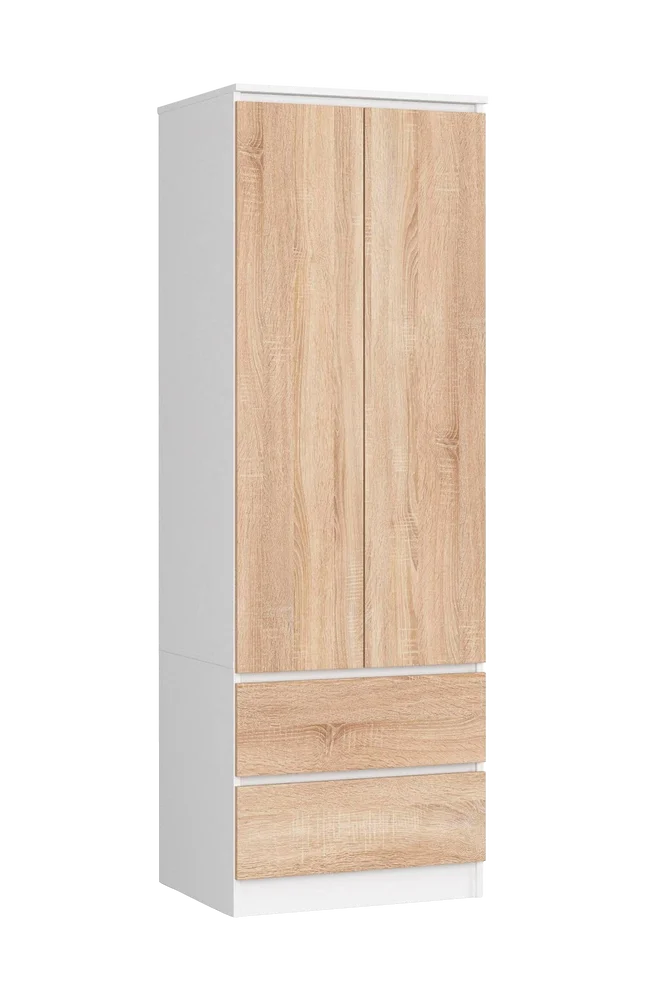 Akord Star-garderobe med 2 dører og 2 skuffer - Flerfarget m v:1932038