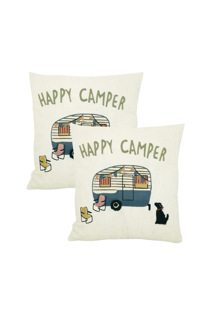 Happy camper fodral 45×45 2-pakning – Flerfarget – Tekstiler | m v:3000139