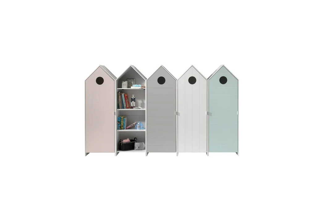 Skåp Vipack Casami 5-delar med 4 Dörrar Vipack Grey, Pink, Mint Green, White v:2105030 Skåp Vipack Casami 5-delar med 4 Dörrar Vipack Grey, Pink, Mint Green, White v:2105030
