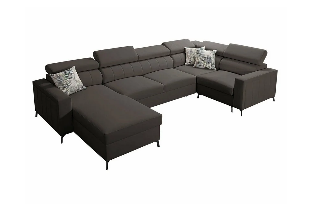 Galbally 5-sits Hörnbäddsoffa Dark brown v:5150219