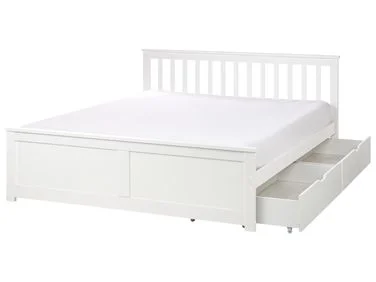 Seng med 2 skuffer OLENDON Furutre Hvit 160 x 200 cm v:6888095 Seng med 2 skuffer OLENDON Furutre Hvit 160 x 200 cm v:6888095