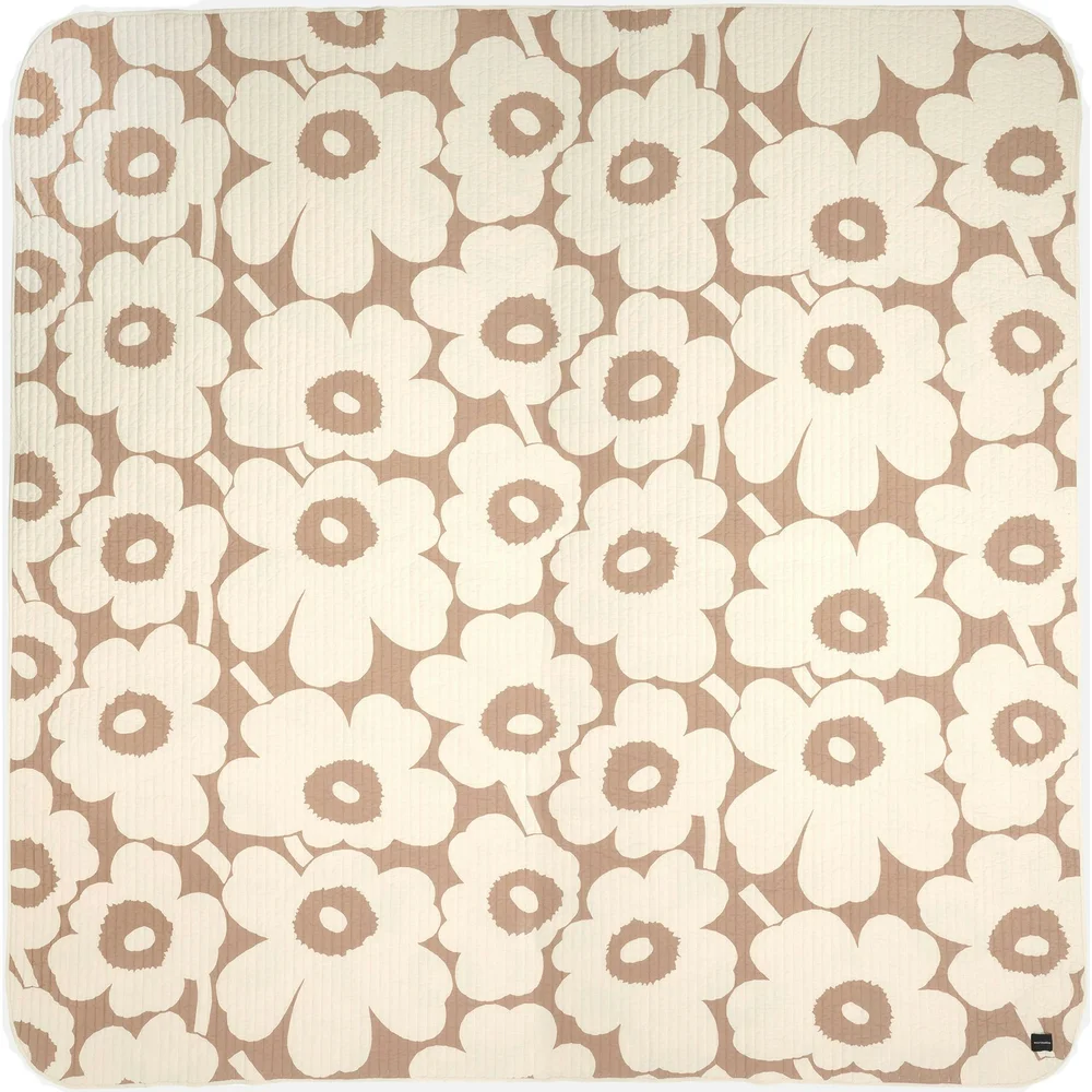 Unikko Sengeteppe 260x260 cm, Off-white/Lin v:6290522