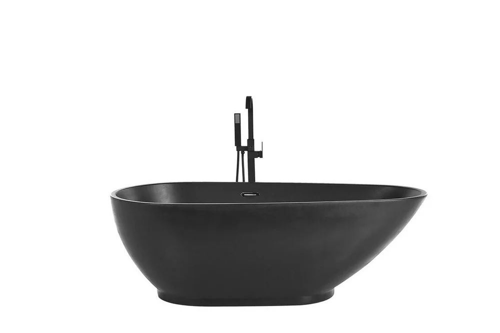 Frittstående badekar 170 x 80 cm matt svart GUIANA v:5896662