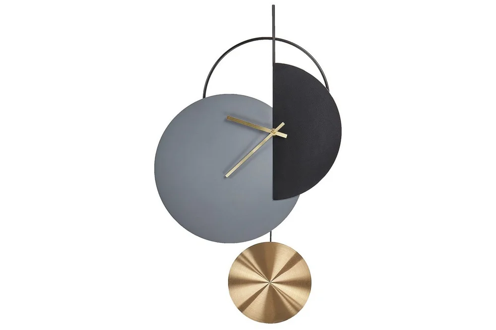 Väggklocka Beliani Nendaz Graphite grey||GOLD||Black v:5818609 Väggklocka Beliani Nendaz Graphite grey||GOLD||Black v:5818609