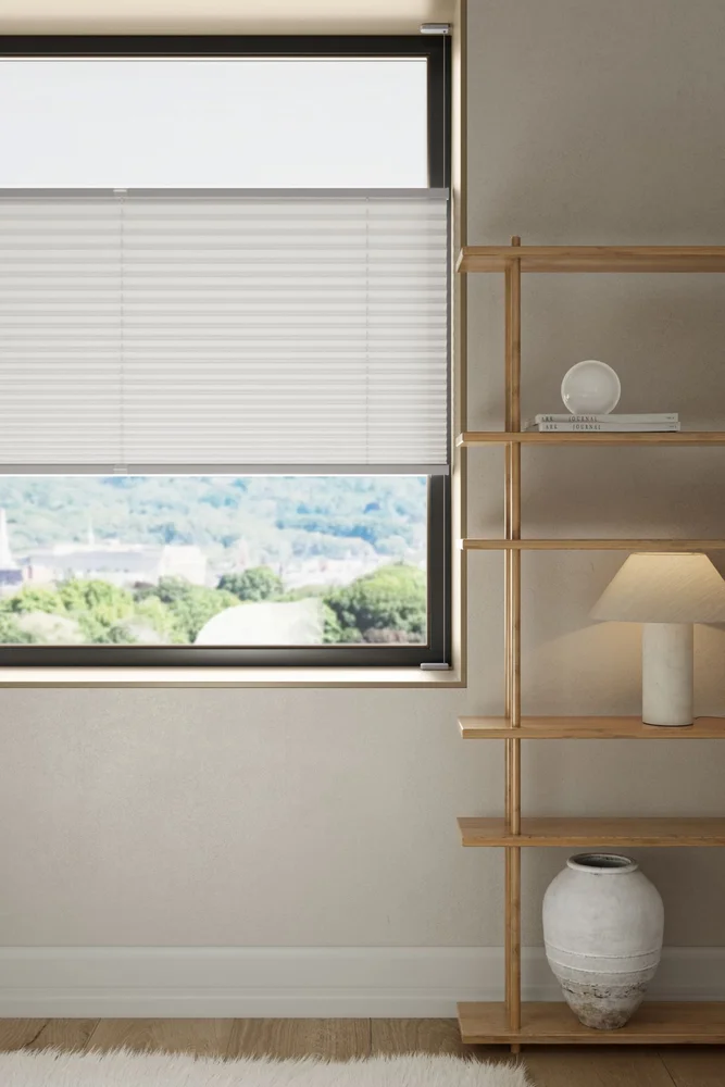 Lysfiltrerende plisségardin hvit – 100×160 cm v:2100758 Lysfiltrerende plisségardin hvit – 100×160 cm v:2100758