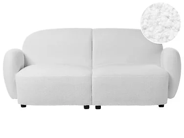 Sofa 3-seter JULE Bouclé Off white v:6049339