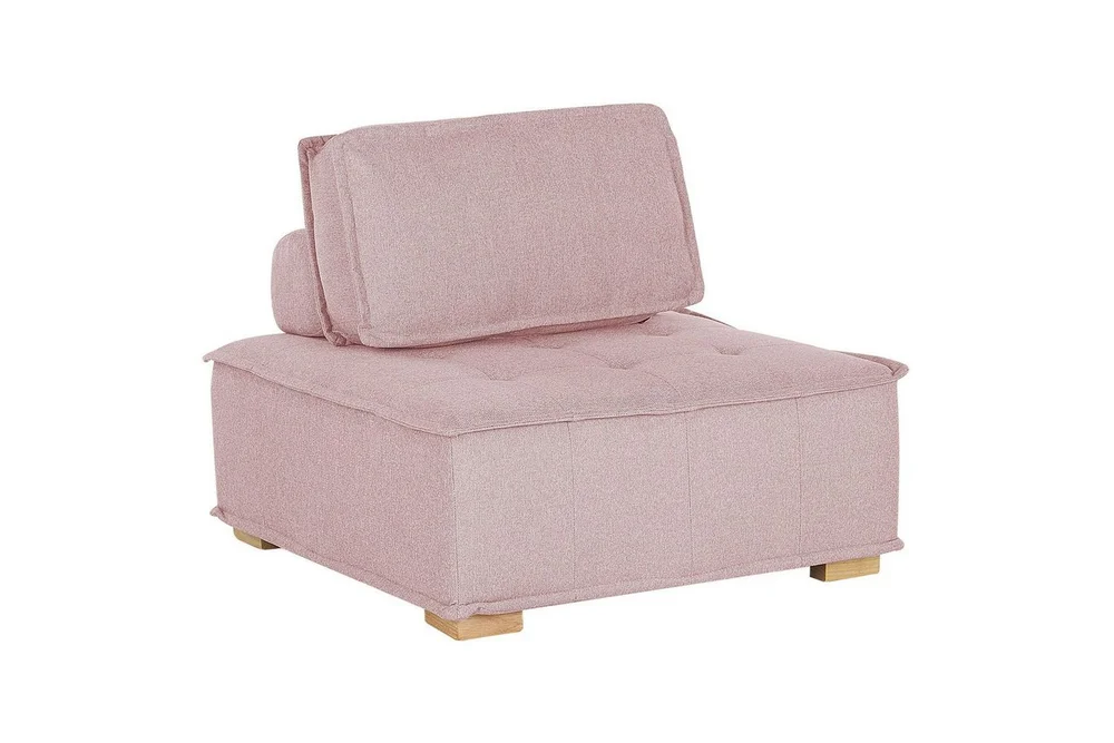 1-sitssoffa Beliani Tibro Beige, ljust trä Blush Pink||Light colored wood v:8374439 1-sitssoffa Beliani Tibro Beige, ljust trä Blush Pink||Light colored wood v:8374439