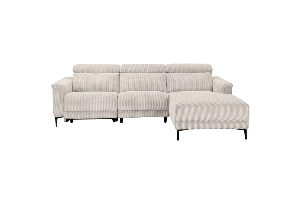 Reclinersofa med hjørne Loft24 Hjørnesofa 3-seter Loft24 Lund Hvit 0 v:7701678