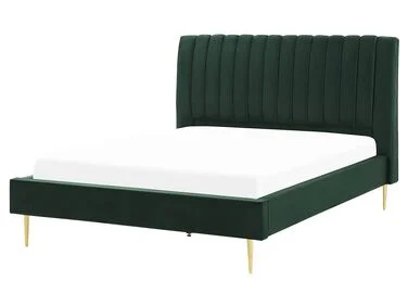 Seng Fløyel MARVILLE 160 x 200 cm Smaragdgrønn v:8444729