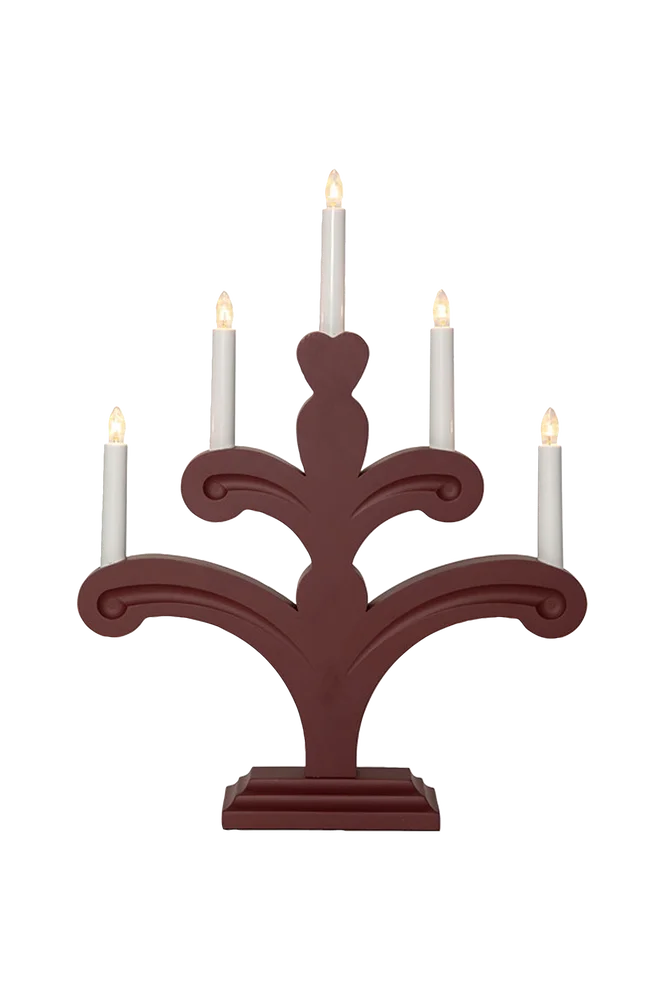 Lysestake Orsa 5L – Rød – Belysning | m v:6681866