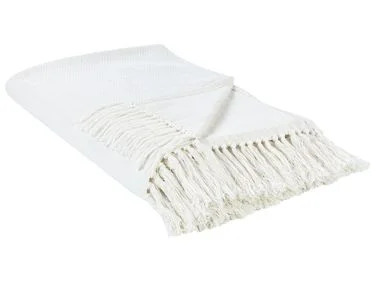 Pledd AMPARA Bomull 200 x 220 cm Off white v:1200769