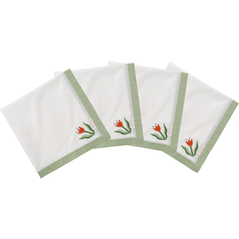 Tulip Serviett Madelen Möllard x Pick a Poppy 4-pk v:1906398