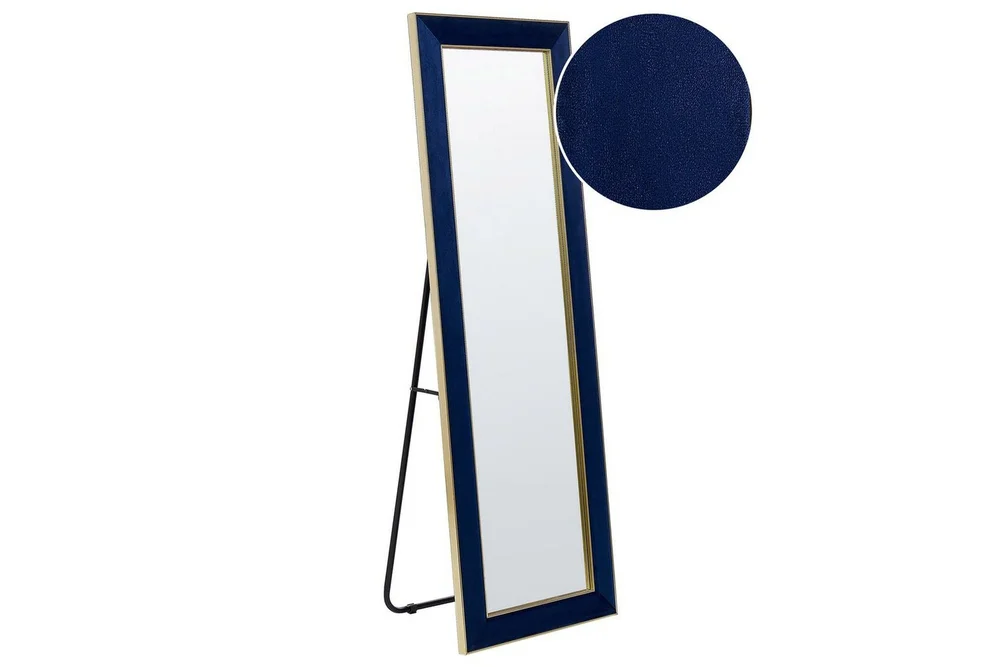 Golvspegel Beliani Lautrec Blå/guld blue||GOLD v:4878804