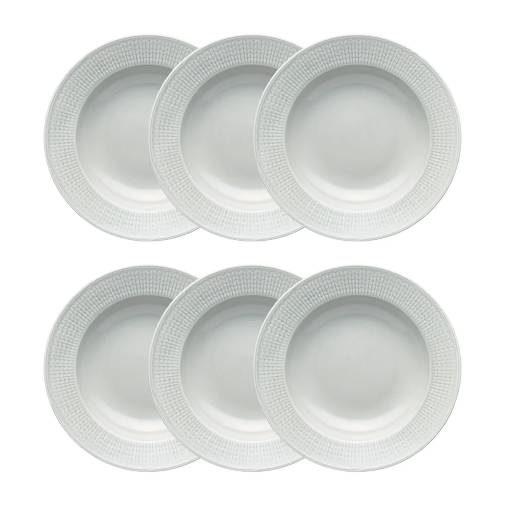 Swedish Grace dyp tallerken 25 cm 6-pk Tåke(grå)" v:6031228