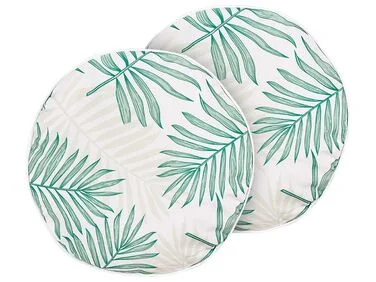 Sett med 2 utendørsputer POGGIO Plantemønster 40 x 40 cm Grønn v:6723194 Sett med 2 utendørsputer POGGIO Plantemønster 40 x 40 cm Grønn v:6723194