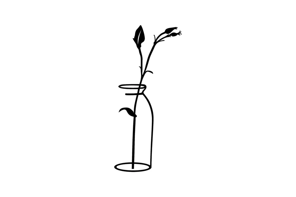Flower In The Vase Veggdekor v:4426944