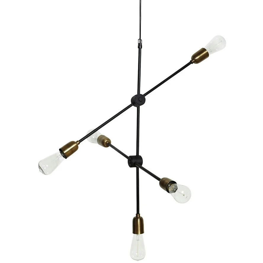 HDMolecular Pendel 78 cm, Messing / Sort v:9599201