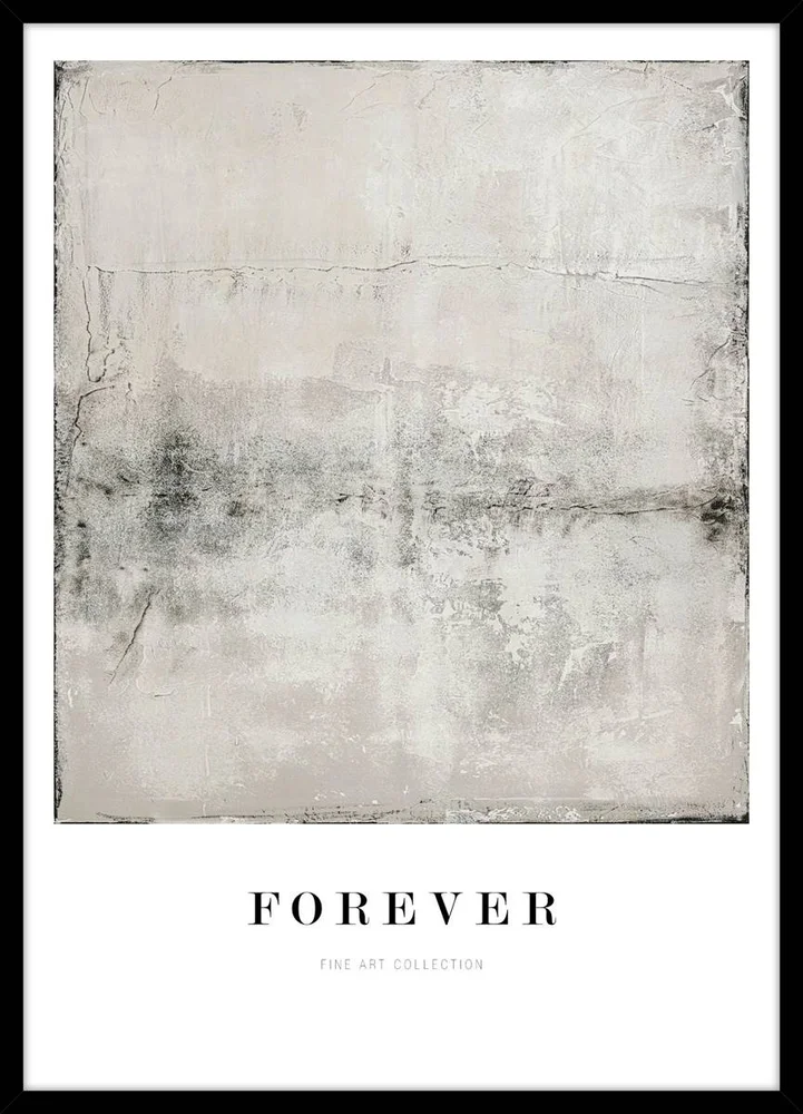 Bilde Forever, Svart rammeme – Grå – Dekor | m v:6665832