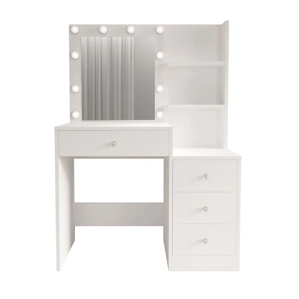 Sminkebord Hanah Home Monelle (69,4 x 135 x 40 cm) Hvit v:4843759