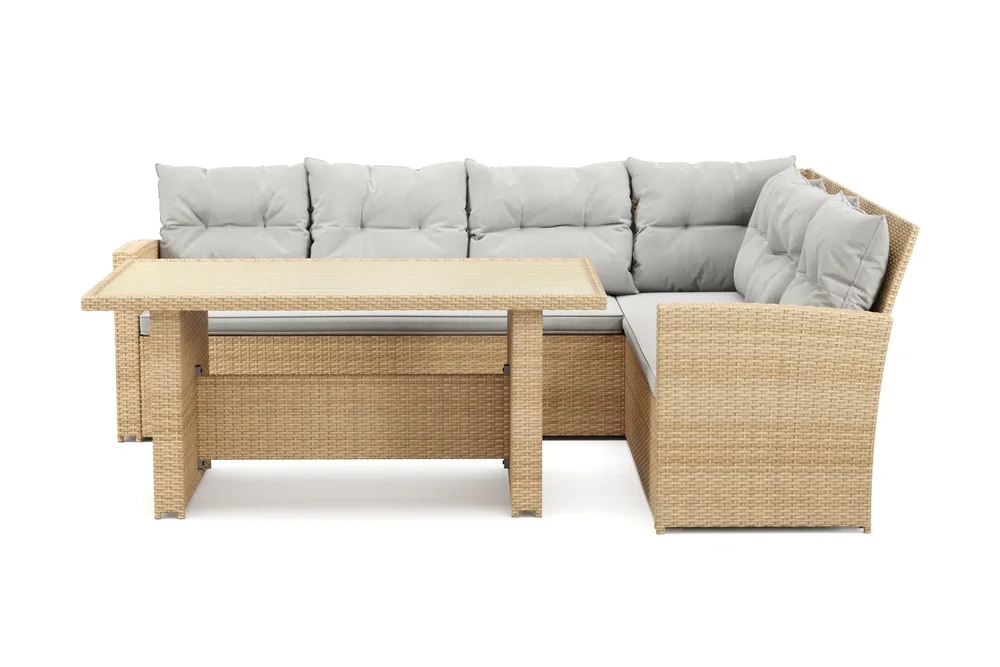 James loungegruppe utendørs – 5-seters sofagruppe i kunstrotting v:6056965