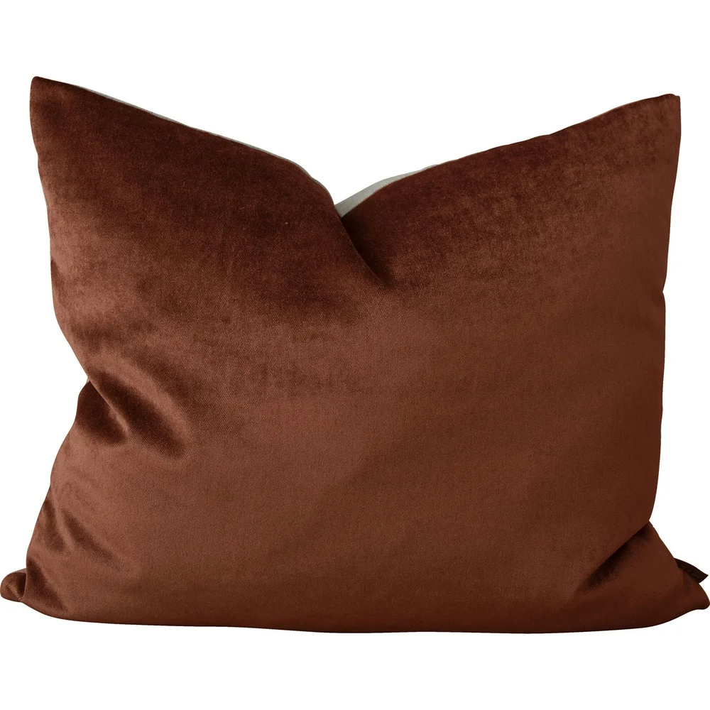 Focus Recycling Linen/Velvet Pute 50x60 cm, Rustrød v:2795902