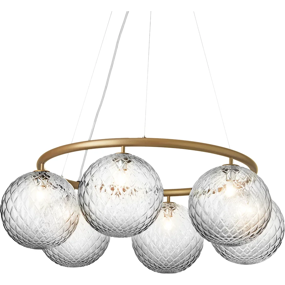 Miira 6 Circular Lysekrone, Messing / Klar v:2414674 Miira 6 Circular Lysekrone, Messing / Klar v:2414674