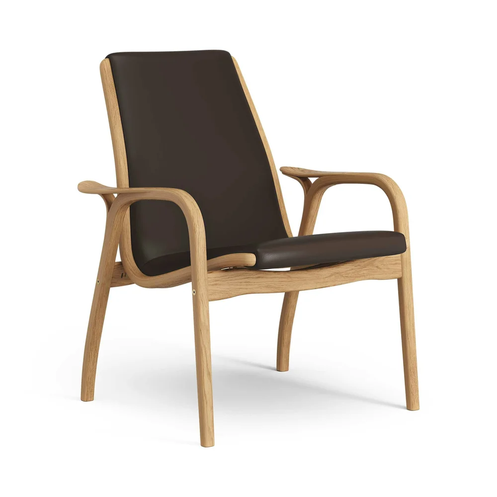 Laminett Lenestol Skinn, Oljet Eik / Mørkebrun v:4771317