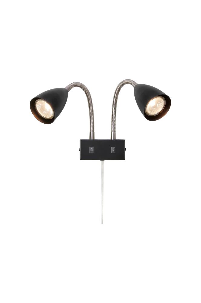 Vegglampe Ciro 2L – Svart – Belysning | m v:8395637 Vegglampe Ciro 2L – Svart – Belysning | m v:8395637