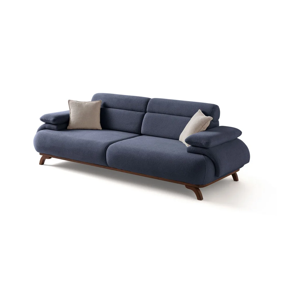 3-seters sofa Atelier Del Sofa Bonjo Walnut (246 x 81 x 97 cm) Navy Blue v:1692968 3-seters sofa Atelier Del Sofa Bonjo Walnut (246 x 81 x 97 cm) Navy Blue v:1692968