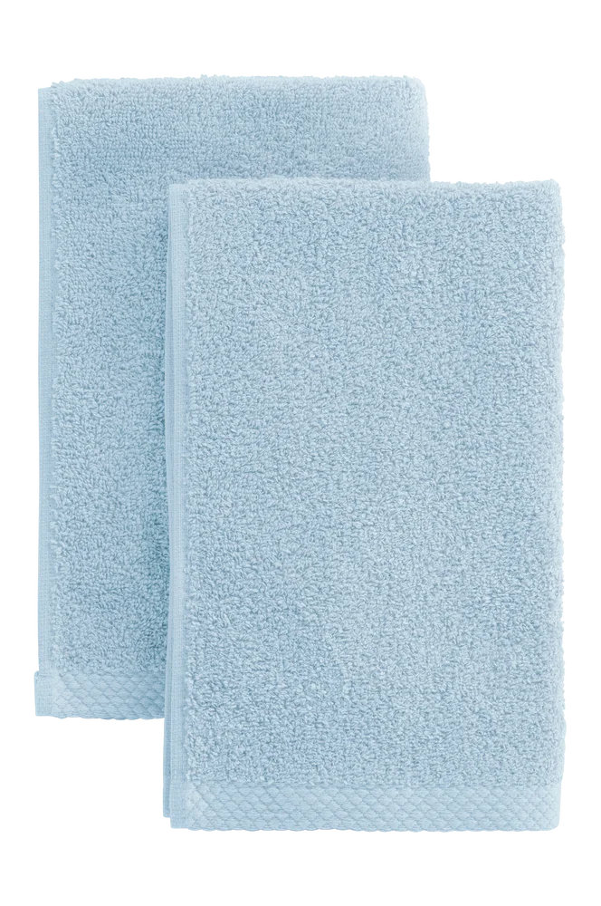 DARCY håndkle 2-pakning 30x50 cm - Blå - Tekstiler | m v:4967809