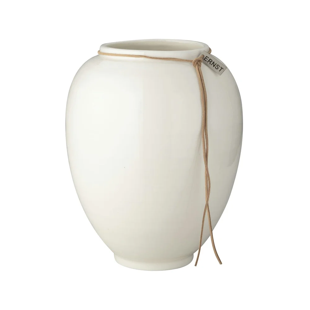 Vase Hvitglassert, 22 cm v:8483877