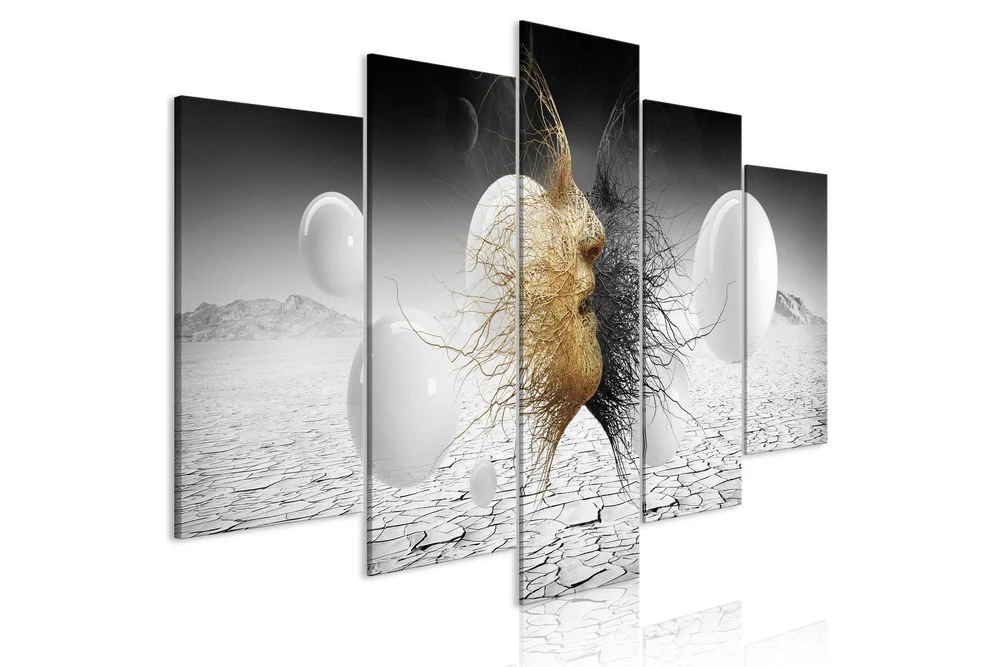 Bilde Woven Faces 5 Parts Wide Golden 100x50 v:9461401