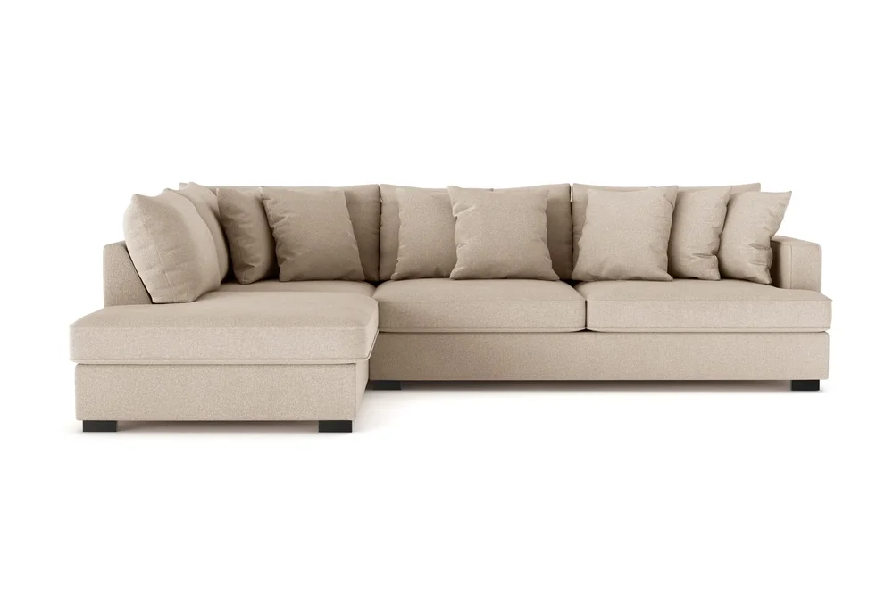 Rossita 4-seters Venstrevendt L-formet Dyp Sjeselongsofa i Stoff v:3400204