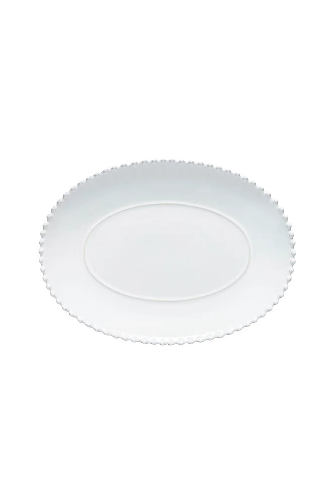 Oval tallerken Pearl - Hvit - Kjøkken & husholdning | m v:1767517