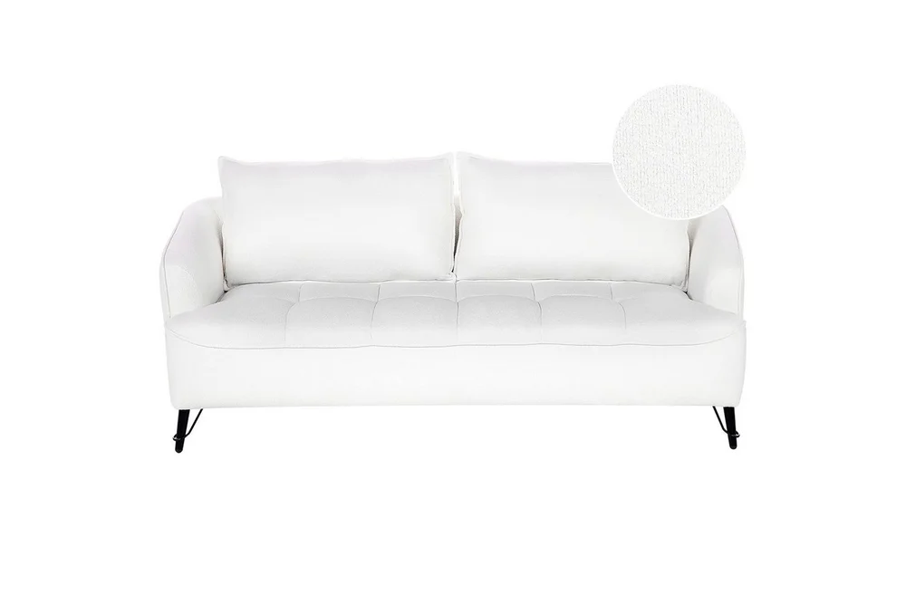 3-sitssoffa Beliani Hobro Brun, Svart White||Black v:8461220