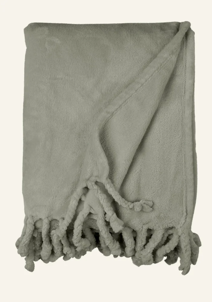 Fleecepledd olivengrønn – 130×170 cm v:864564
