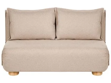 Sovesofa 2-seters ABISKO Imitert lin Beige v:7271499 Sovesofa 2-seters ABISKO Imitert lin Beige v:7271499