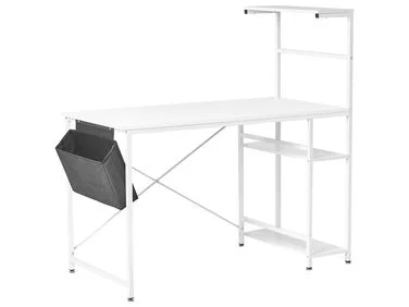 Skrivebord ARAMINGO 120 cm 60 cm Med oppbevaring Hvit v:4155388 Skrivebord ARAMINGO 120 cm 60 cm Med oppbevaring Hvit v:4155388