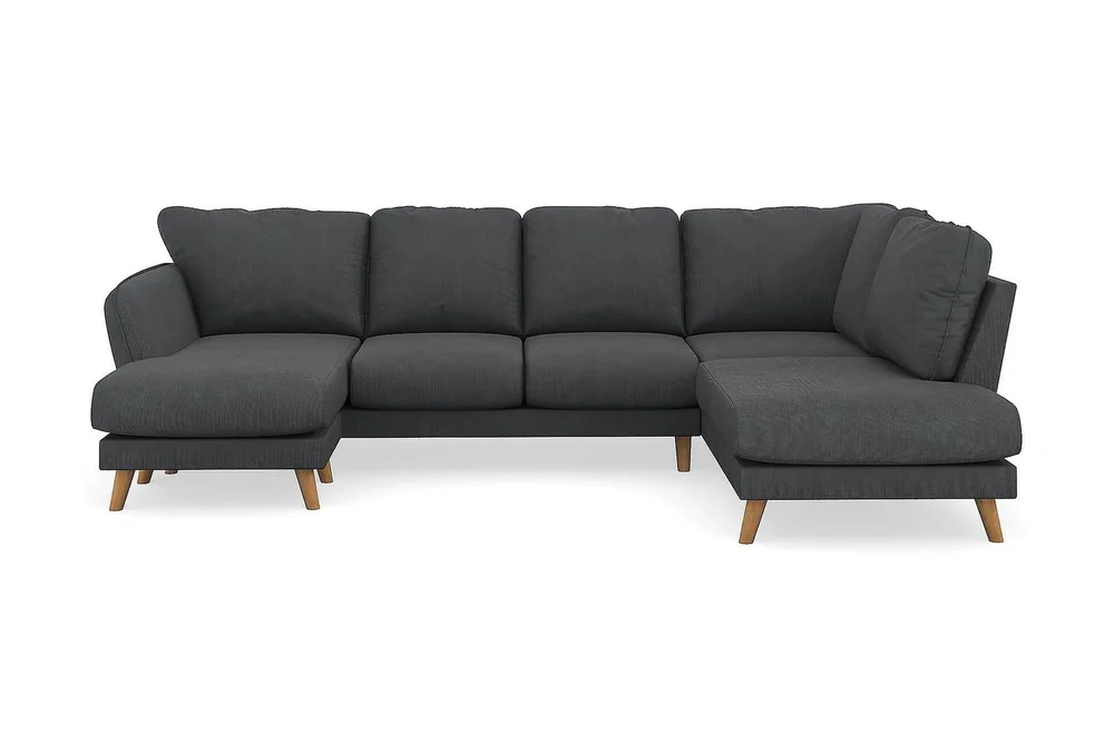 Trend Lyx 4-seters Høyrevendt U-formet Sofa med Divan og Sjeselong i Manchester v:6671406