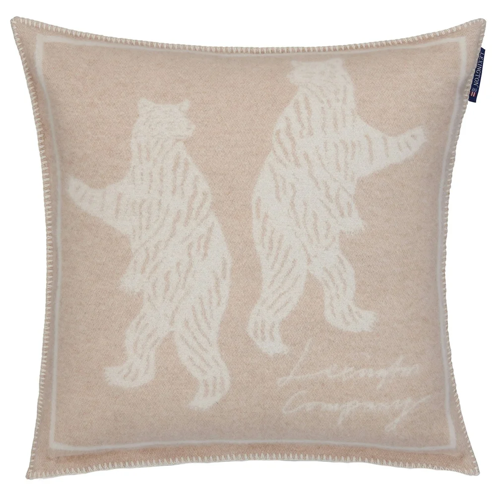 Bears Jacquard Putetrekk 50×50 cm, Beige v:2354723 Bears Jacquard Putetrekk 50×50 cm, Beige v:2354723