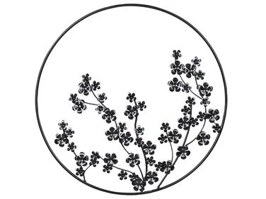 Veggdekorasjon Blomst STRONTIUM 70 cm Metall Svart v:2744924 Veggdekorasjon Blomst STRONTIUM 70 cm Metall Svart v:2744924