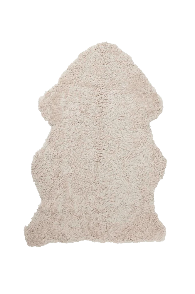 Saueskinn Curly – Beige – Tepper | m v:8190746