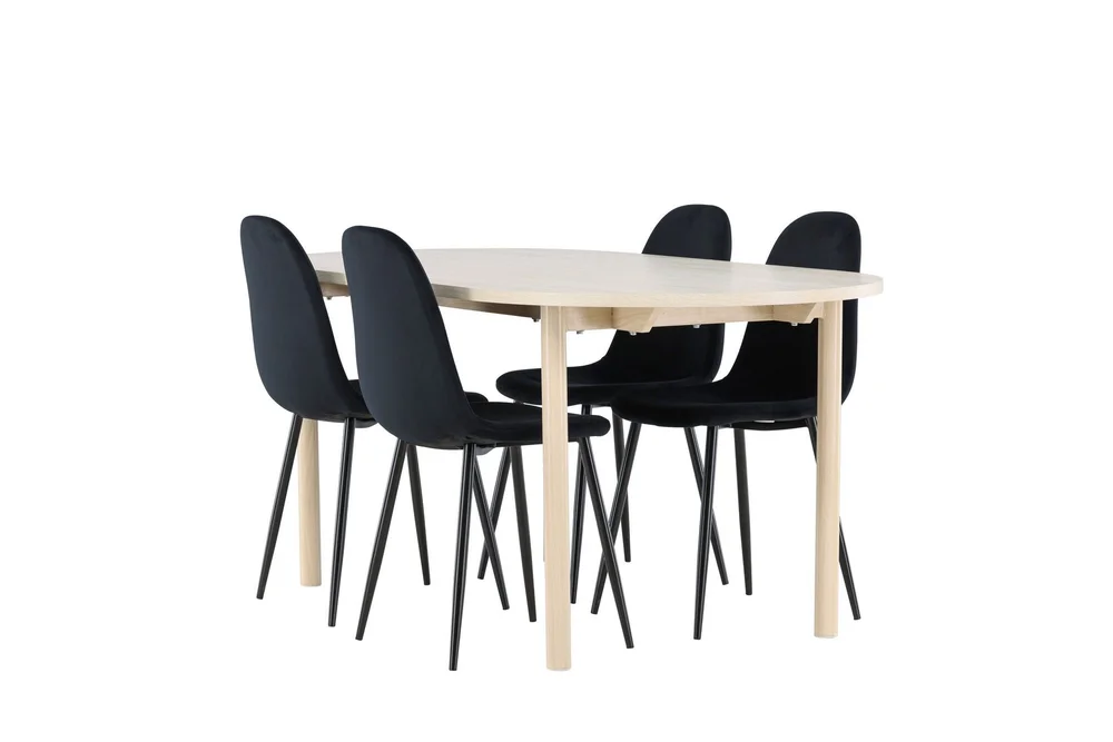 Andy Spisegruppe 180 cm Oval med 4 Polar stoler v:1800319 Andy Spisegruppe 180 cm Oval med 4 Polar stoler v:1800319