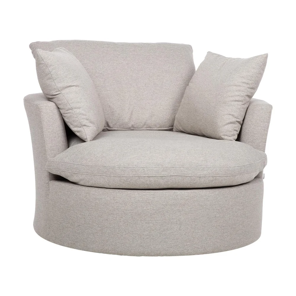 Lenestol HOME4YOU Fluffy svingbar 110x105x65/86 cm Lys grå v:6944830 Lenestol HOME4YOU Fluffy svingbar 110x105x65/86 cm Lys grå v:6944830