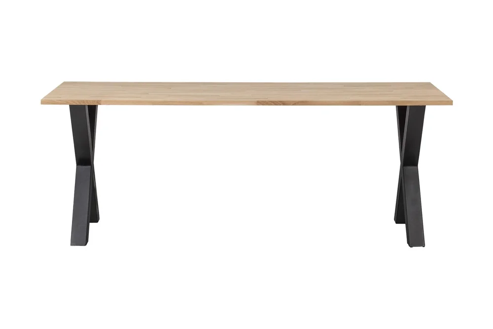 Tablo Spisebord X-Formede Ben 220 cm Ubehandlet v:2625977