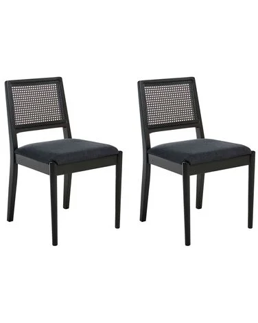 Sett med 2 spisestoler TAMARAC Heltre Svart v:2227886