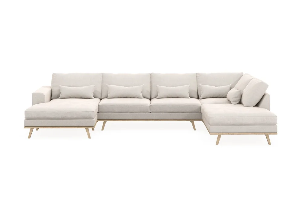 Copenhagen 5-seters Høyrevendt U-formet Sofa med Divan og Sjeselong i Fløyel v:2739900 Copenhagen 5-seters Høyrevendt U-formet Sofa med Divan og Sjeselong i Fløyel v:2739900